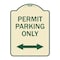Signmission Permit Parking Bidirectional Arrow Heavy-Gauge Aluminum Architectural Sign, 24" x 18", TG-1824-23328 A-DES-TG-1824-23328 - alternate 1
